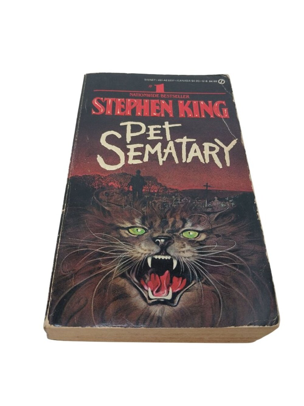Stephen King Pet Sematary Paperback Vintage Edition 1983 Horror Novel Signet